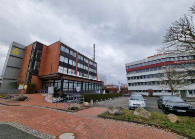 Außenbereich der Privatpraxis für HP-Physiotherapie Aleksandra Riepe-Darsznik